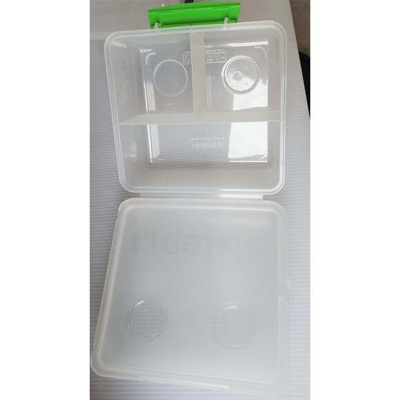 Sistema Lunch Pack Cube Box Container 2L divided Lot Of 2 Food Storage - Picture 4 of 8